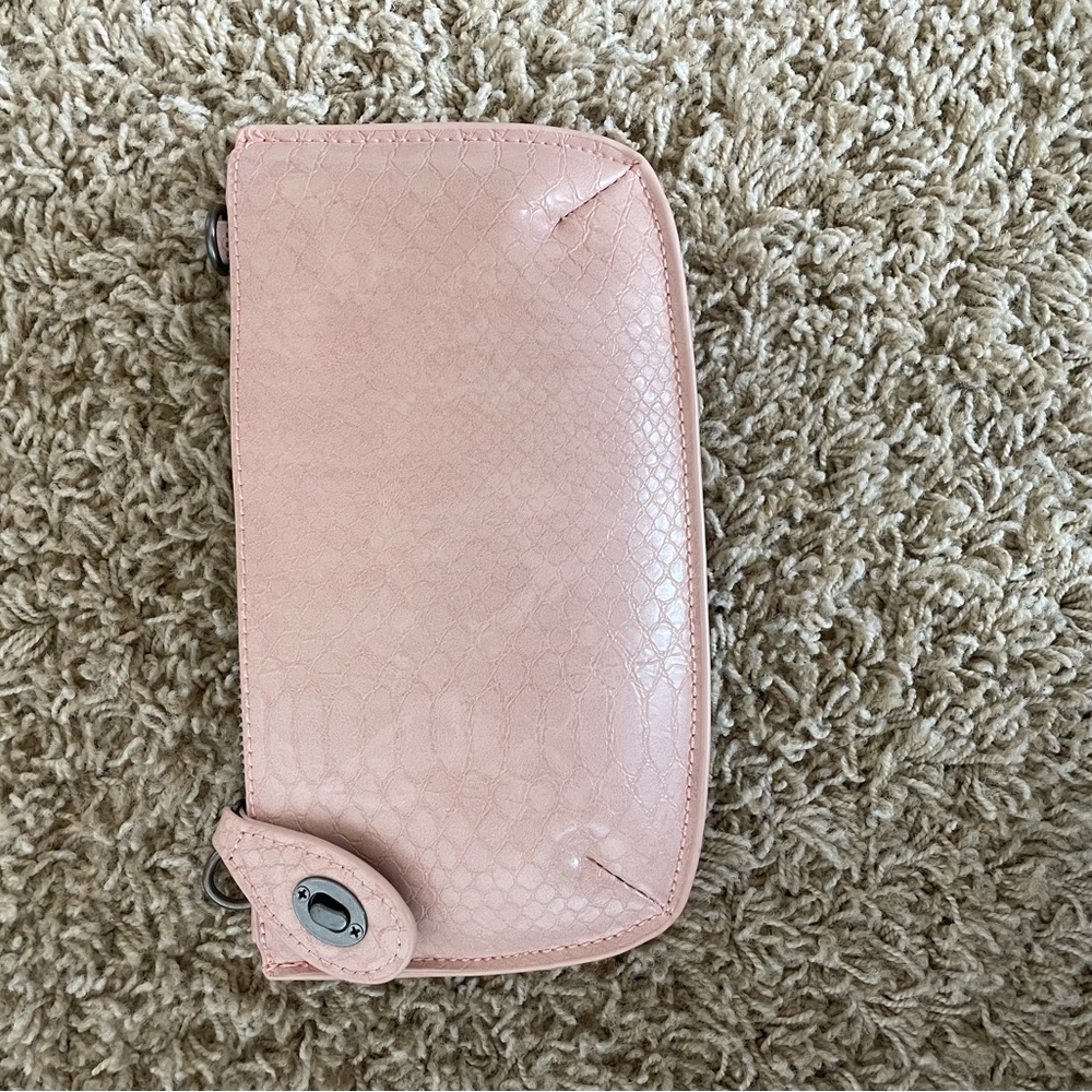 Pink Leather Purse NEVER USED